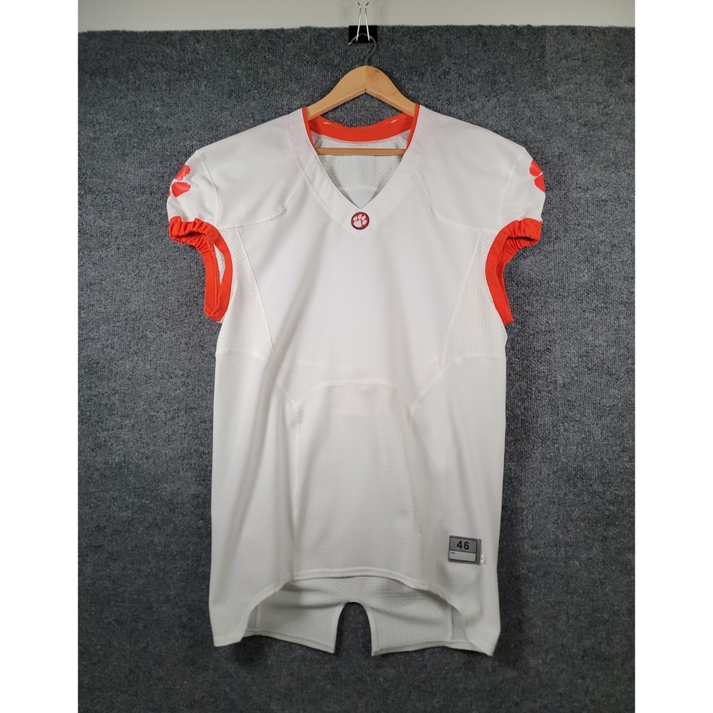 Nike Clemson Tigers Football Jersey Size 46 White On Field Practice Team Issued